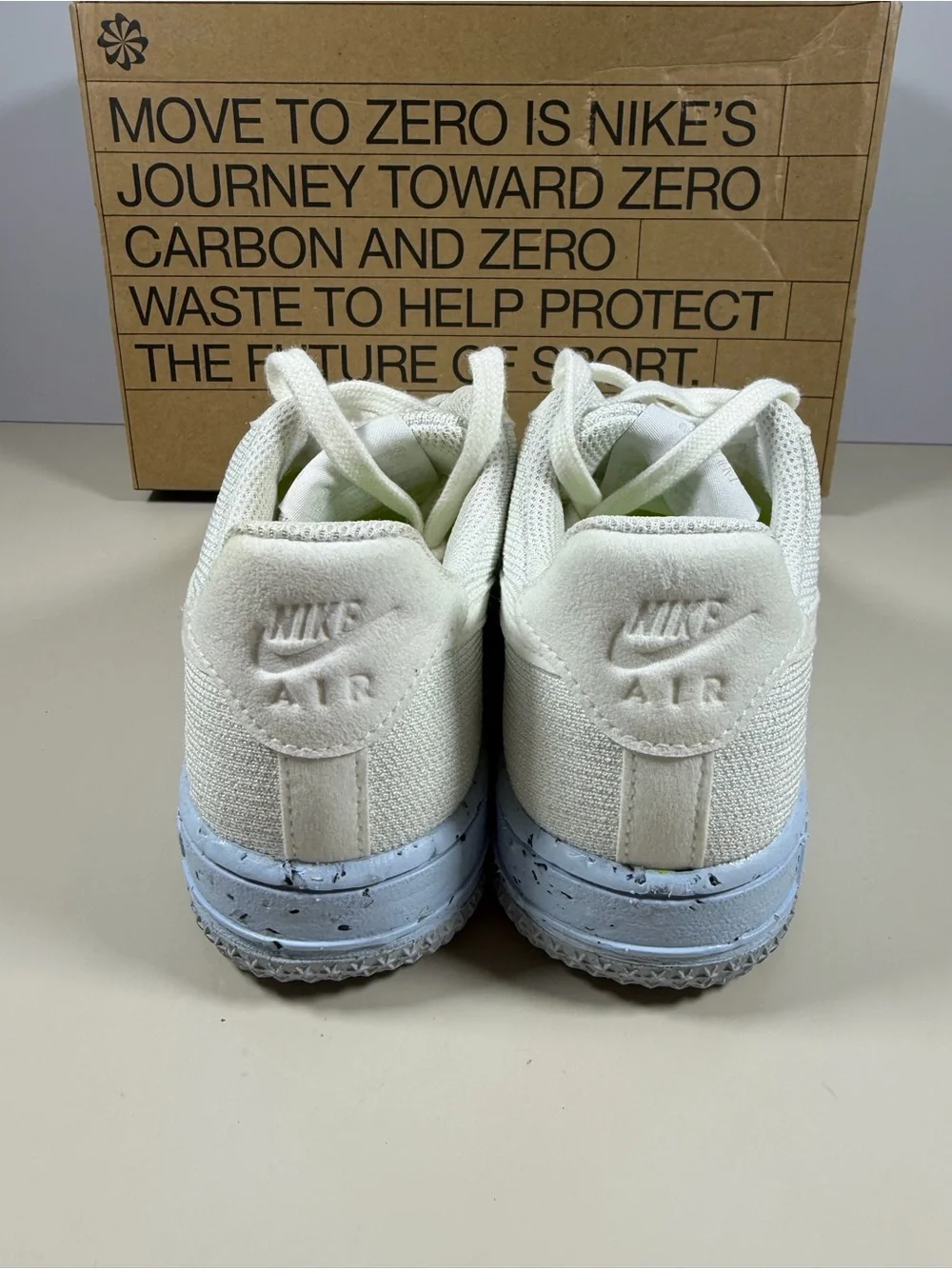 Nike White Sneakers with Light Blue Speckled Sole